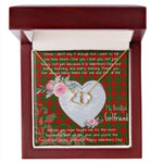 Gift To My Beautiful Girlfriend Valentine Necklace For Soulmate Anniversary Clan Cheyne Tartan Everlasting Love Necklace,valentine necklace, necklace girlfriend, necklace for wife, cute necklaces for girlfriend, jewelry for girlfriend, to my soulmate necklace, to my future wife necklace,