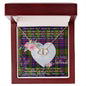 Gift To My Beautiful Girlfriend Valentine Necklace For Soulmate Anniversary Clan Donaldson Tartan Everlasting Love Necklace, Gift For Women, Gift For Wife, Gift For Girl Friend, Gift For Mother, Gift For Grandmother, Gift for Sister, Gift For Daughter, Gift for Mom