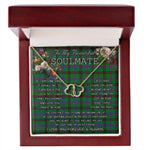 To My Beautiful Soulmate Necklace In Your Eyes I Have Found My Home Clan Davidson Modern Tartan Forever Love Necklace Tartan Gift for Girlfriend Everlasting Love Necklace