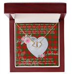 Gift To My Beautiful Girlfriend Valentine Necklace For Soulmate Anniversary Clan Comyn Red Tartan Everlasting Love Necklace,valentine necklace, necklace girlfriend, necklace for wife, cute necklaces for girlfriend, jewelry for girlfriend, to my soulmate necklace, to my future wife necklace,