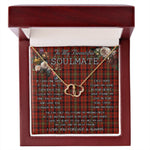 To My Beautiful Soulmate Necklace In Your Eyes I Have Found My Home Clan Davis Tartan Forever Love Necklace Tartan Gift for Girlfriend Everlasting Love Necklace