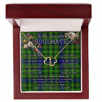 To My Beautiful Soulmate Necklace In Your Eyes I Have Found My Home Clan Rollo Tartan Forever Love Necklace Tartan Gift for Girlfriend Everlasting Love Necklace
