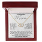 To My Beautiful Mom - I'm So Blessed That You Are My Mother - Love Your Son, Mother's Day Necklace