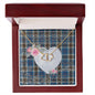 Gift To My Beautiful Girlfriend Valentine Necklace For Soulmate Anniversary Clan Thomson Blue Tartan Everlasting Love Necklace,valentine necklace, necklace girlfriend, necklace for wife, cute necklaces for girlfriend, jewelry for girlfriend, to my soulmate necklace, to my future wife necklace,
