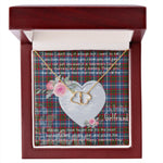 Gift To My Beautiful Girlfriend Valentine Necklace For Soulmate Anniversary Clan Dalmahoy Tartan Everlasting Love Necklace, Gift For Women, Gift For Wife, Gift For Girl Friend, Gift For Mother, Gift For Grandmother, Gift for Sister, Gift For Daughter, Gift for Mom