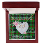 Gift To My Beautiful Girlfriend Valentine Necklace For Soulmate Anniversary Clan Douglas Hunting Tartan Everlasting Love Necklace, Gift For Women, Gift For Wife, Gift For Girl Friend, Gift For Mother, Gift For Grandmother, Gift for Sister, Gift For Daughter, Gift for Mom