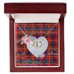 Gift To My Beautiful Girlfriend Valentine Necklace For Soulmate Anniversary Clan Tweedie Red Tartan Everlasting Love Necklace,valentine necklace, necklace girlfriend, necklace for wife, cute necklaces for girlfriend, jewelry for girlfriend, to my soulmate necklace, to my future wife necklace,