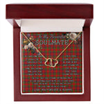 To My Beautiful Soulmate Necklace In Your Eyes I Have Found My Home Clan Lumsden of Kintore Tartan Everlasting Love Necklace