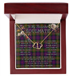 To My Beautiful Soulmate Necklace In Your Eyes I Have Found My Home Clan MacDonell Of Glengarry Modern Tartan Forever Love Necklace Tartan Gift for Girlfriend Everlasting Love Necklace