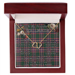 To My Beautiful Soulmate Necklace In Your Eyes I Have Found My Home Clan MacFarlane Tartan Forever Love Necklace Tartan Gift for Girlfriend Everlasting Love Necklace