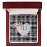 Gift To My Beautiful Girlfriend Valentine Necklace For Soulmate Anniversary Clan Menzies Modern Tartan Everlasting Love Necklace,valentine necklace, necklace girlfriend, necklace for wife, cute necklaces for girlfriend, jewelry for girlfriend, to my soulmate necklace, to my future wife necklace,