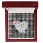 Gift To My Beautiful Girlfriend Valentine Necklace For Soulmate Anniversary Clan Menzies Modern Tartan Everlasting Love Necklace,valentine necklace, necklace girlfriend, necklace for wife, cute necklaces for girlfriend, jewelry for girlfriend, to my soulmate necklace, to my future wife necklace,