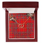 To My Beautiful Soulmate Necklace In Your Eyes I Have Found My Home Clan Burnett Modern Tartan Everlasting Love Necklace
