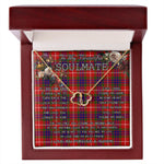 To My Beautiful Soulmate Necklace In Your Eyes I Have Found My Home Clan Tweedie Red Tartan Everlasting Love Necklace