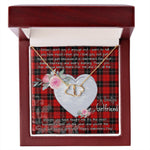 Gift To My Beautiful Girlfriend Valentine Necklace For Soulmate Anniversary Clan Ramsay Red Tartan Everlasting Love Necklace,valentine necklace, necklace girlfriend, necklace for wife, cute necklaces for girlfriend, jewelry for girlfriend, to my soulmate necklace, to my future wife necklace,