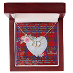 Gift To My Beautiful Girlfriend Valentine Necklace For Soulmate Anniversary Clan Leslie Modern Tartan Everlasting Love Necklace,valentine necklace, necklace girlfriend, necklace for wife, cute necklaces for girlfriend, jewelry for girlfriend, to my soulmate necklace, to my future wife necklace,