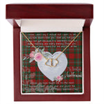 Gift To My Beautiful Girlfriend Valentine Necklace For Soulmate Anniversary Clan Gregor Tartan Everlasting Love Necklace, Gift For Women, Gift For Wife, Gift For Girl Friend, Gift For Mother, Gift For Grandmother, Gift for Sister, Gift For Daughter, Gift for Mom