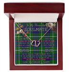 To My Beautiful Soulmate Necklace In Your Eyes I Have Found My Home Clan MacIntyre Hunting Modern Tartan Forever Love Necklace Tartan Gift for Girlfriend Everlasting Love Necklace