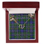 To My Beautiful Soulmate Necklace In Your Eyes I Have Found My Home Clan Robertson Hunting Modern Tartan Forever Love Necklace Tartan Gift for Girlfriend Everlasting Love Necklace