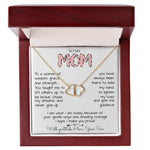 To My Mom Necklace To A Woman Of Wisdom Gift For Mom From Son Mother's Day Everlasting Love Necklace