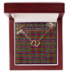 To My Beautiful Soulmate Necklace In Your Eyes I Have Found My Home Clan Gow Tartan Forever Love Necklace Tartan Gift for Girlfriend Everlasting Love Necklace