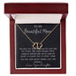 To My Beautiful Mom Necklace, Thank You For Never Ending Love From Daughter, Necklace Gift For Mom Mother's Day Everlasting Love Necklace