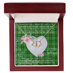 Gift To My Beautiful Girlfriend Valentine Necklace For Soulmate Anniversary Clan Blane Tartan Everlasting Love Necklace, Gift For Women, Gift For Wife, Gift For Girl Friend, Gift For Mother, Gift For Grandmother, Gift for Sister, Gift For Daughter, Gift for Mom