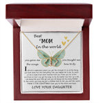 Mom Necklace Gift - Daughter Gift To Best Mom, You Gave Me The Wings To Fly Mom Necklace, Mother's Day Everlasting Love Necklace