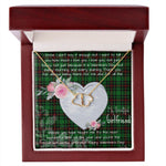Gift To My Beautiful Girlfriend Valentine Necklace For Soulmate Anniversary Clan Beveridge Tartan Everlasting Love Necklace, Gift For Women, Gift For Wife, Gift For Girl Friend, Gift For Mother, Gift For Grandmother, Gift for Sister, Gift For Daughter, Gift for Mom