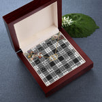 To My Beautiful Soulmate Necklace In Your Eyes I Have Found My Home Clan MacFarlane Black & White Tartan Forever Love Necklace Tartan Gift for Girlfriend Everlasting Love Necklace