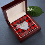 Gift To My Beautiful Girlfriend Valentine Necklace For Soulmate Anniversary Clan Ramsay Modern Tartan Everlasting Love Necklace,valentine necklace, necklace girlfriend, necklace for wife, cute necklaces for girlfriend, jewelry for girlfriend, to my soulmate necklace, to my future wife necklace,