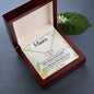 To My Amazing Mom Necklace From Son Little Boy You Taught Me Right Mom Birthday Gift For Her, Mother's Day Everlasting Love Necklace