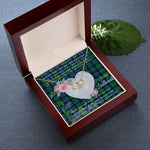 Scotstee Shop - To My Beautiful Girlfriend Valentine Necklace Clan Blackwatch Ancient Tartan Gift for Girlfriend Everlasting Love Necklace