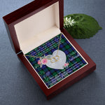Scotstee Shop - To My Beautiful Girlfriend Valentine Necklace Clan Blackwatch Tartan Gift for Girlfriend Everlasting Love Necklace