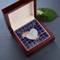 Scotstee Shop - To My Beautiful Girlfriend Valentine Necklace Clan Dunlop Tartan Gift for Girlfriend Everlasting Love Necklace
