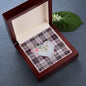Gift To My Beautiful Girlfriend Valentine Necklace For Soulmate Anniversary Clan MacPherson Hunting Modern Tartan Everlasting Love Necklace,valentine necklace, necklace girlfriend, necklace for wife, cute necklaces for girlfriend, jewelry for girlfriend, to my soulmate necklace, to my future wife necklace,