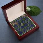 To My Beautiful Soulmate Necklace In Your Eyes I Have Found My Home Clan Gunn Tartan Forever Love Necklace Tartan Gift for Girlfriend Everlasting Love Necklace