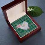 Scotstee Shop - To My Beautiful Girlfriend Valentine Necklace Clan Kennedy Ancient Tartan Gift for Girlfriend Everlasting Love Necklace