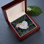 Scotstee Shop - To My Beautiful Girlfriend Valentine Necklace Clan Forsyth Tartan Gift for Girlfriend Everlasting Love Necklace