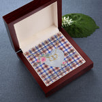 Scotstee Shop - To My Beautiful Girlfriend Valentine Necklace Clan Boswell Modern Tartan Gift for Girlfriend Everlasting Love Necklace