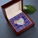 Scotstee Shop - To My Beautiful Girlfriend Valentine Necklace Clan Allardice Tartan Gift for Girlfriend Everlasting Love Necklace