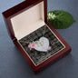 Scotstee Shop - To My Beautiful Girlfriend Valentine Necklace Clan Denniston Tartan Gift for Girlfriend Everlasting Love Necklace