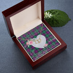 Gift To My Beautiful Girlfriend Valentine Necklace For Soulmate Anniversary Clan MacArthur Milton Tartan Everlasting Love Necklace,valentine necklace, necklace girlfriend, necklace for wife, cute necklaces for girlfriend, jewelry for girlfriend, to my soulmate necklace, to my future wife necklace,
