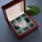 Scotstee Shop - To My Beautiful Girlfriend Valentine Necklace Clan Blackwatch Modern Tartan Gift for Girlfriend Everlasting Love Necklace