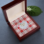 Gift To My Beautiful Girlfriend Valentine Necklace For Soulmate Anniversary Clan Menzies Red Tartan Everlasting Love Necklace,valentine necklace, necklace girlfriend, necklace for wife, cute necklaces for girlfriend, jewelry for girlfriend, to my soulmate necklace, to my future wife necklace,