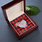 Scotstee Shop - To My Beautiful Girlfriend Valentine Necklace Clan Abernethy Tartan Gift for Girlfriend Everlasting Love Necklace
