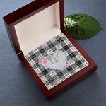 Gift To My Beautiful Girlfriend Valentine Necklace For Soulmate Anniversary Clan MacFarlane Black & White Tartan Everlasting Love Necklace,valentine necklace, necklace girlfriend, necklace for wife, cute necklaces for girlfriend, jewelry for girlfriend, to my soulmate necklace, to my future wife necklace,