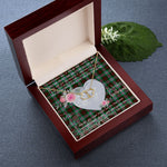Scotstee Shop - To My Beautiful Girlfriend Valentine Necklace Clan Brodie Modern Tartan Gift for Girlfriend Everlasting Love Necklace