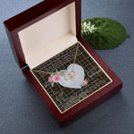 Scotstee Shop - To My Beautiful Girlfriend Valentine Necklace Clan Fraser Hunting Tartan Gift for Girlfriend Everlasting Love Necklace