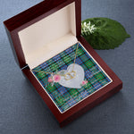 Scotstee Shop - To My Beautiful Girlfriend Valentine Necklace Clan Bowie Tartan Gift for Girlfriend Everlasting Love Necklace